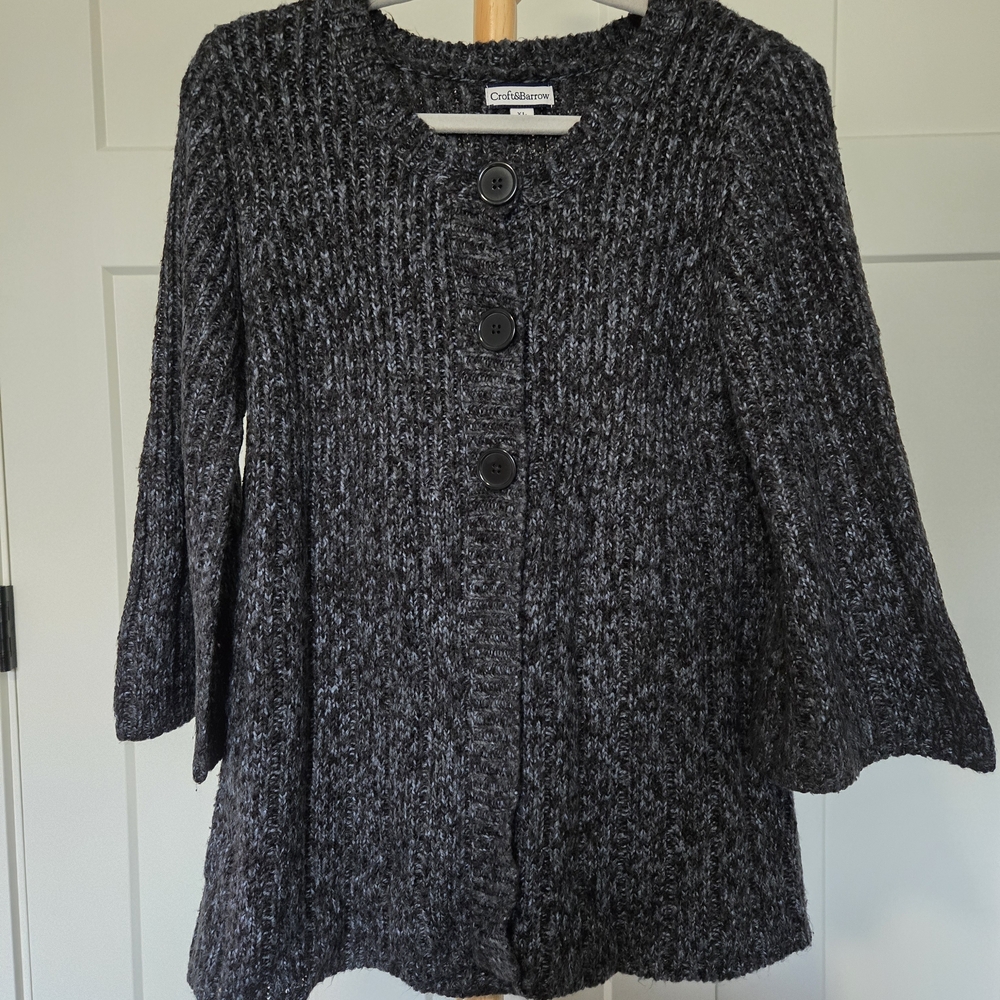 Croft & Barrow Women's Charcoal Cardigan